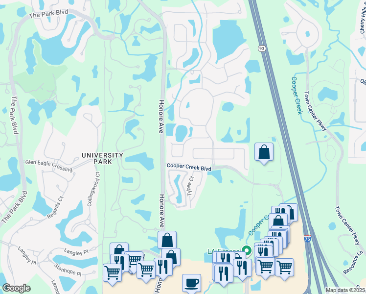 map of restaurants, bars, coffee shops, grocery stores, and more near 7814 Drayton Circle in Bradenton