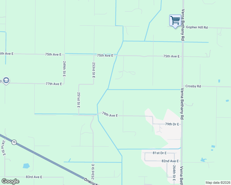 map of restaurants, bars, coffee shops, grocery stores, and more near 7706 257th Street East in Myakka City