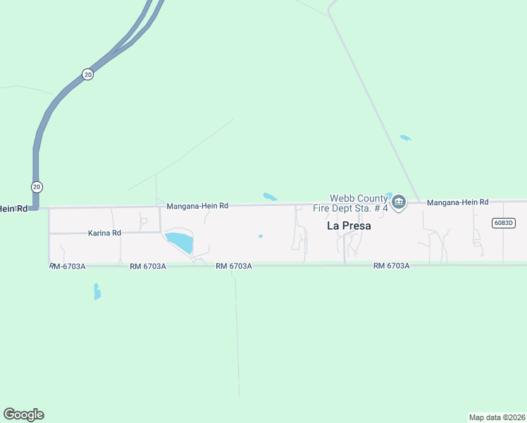 map of restaurants, bars, coffee shops, grocery stores, and more near Mangana-Hein Road in Laredo