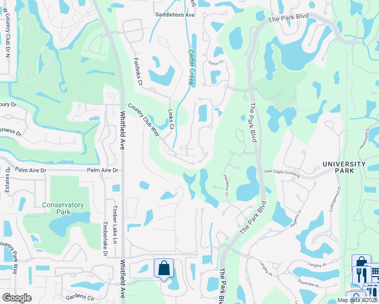 map of restaurants, bars, coffee shops, grocery stores, and more near 6200 Country Club Way in Sarasota