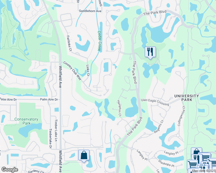 map of restaurants, bars, coffee shops, grocery stores, and more near 7918 Whitebridge Glen in Manatee County