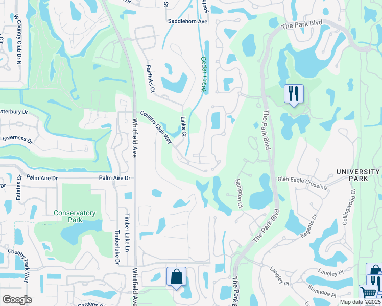 map of restaurants, bars, coffee shops, grocery stores, and more near 7766 Eagle Creek Drive in Sarasota