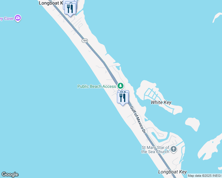 map of restaurants, bars, coffee shops, grocery stores, and more near 4835 Florida 789 in Longboat Key