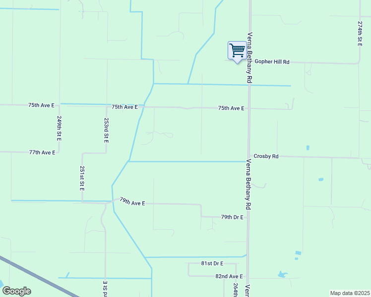 map of restaurants, bars, coffee shops, grocery stores, and more near 7620 261st Street East in Myakka City