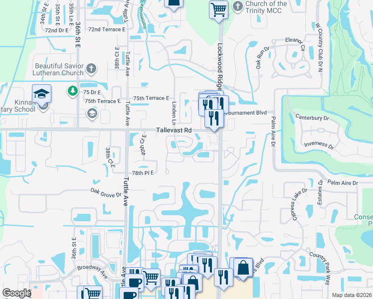 map of restaurants, bars, coffee shops, grocery stores, and more near 4241 Placid Drive in Sarasota