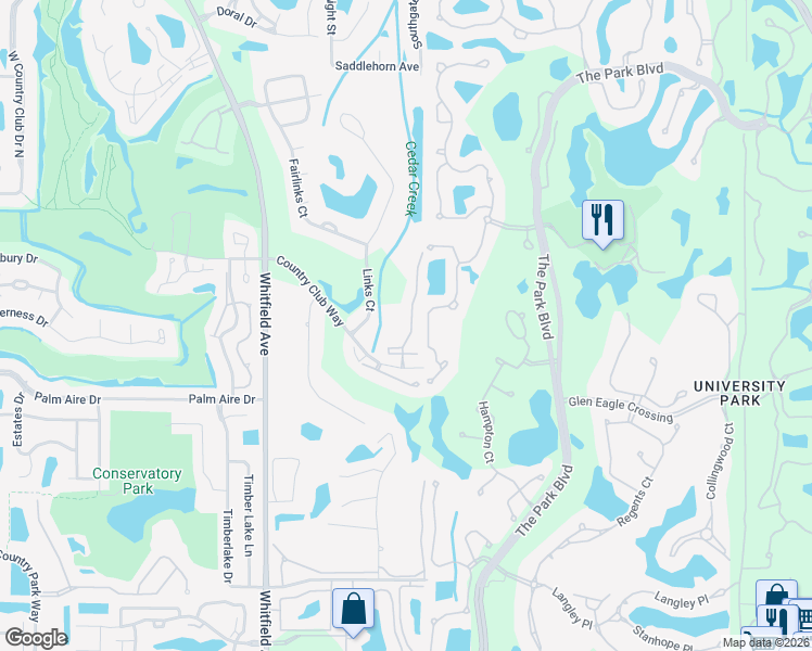map of restaurants, bars, coffee shops, grocery stores, and more near 7764 Eagle Creek Drive in Sarasota