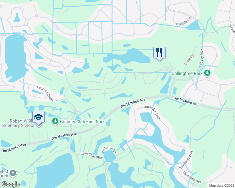 map of restaurants, bars, coffee shops, grocery stores, and more near 15100 The Masters Ave in Bradenton