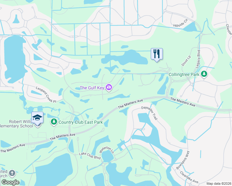 map of restaurants, bars, coffee shops, grocery stores, and more near 15606 Leven Links Place in Bradenton