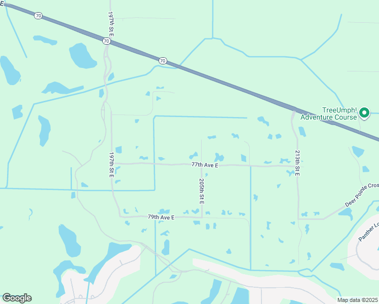 map of restaurants, bars, coffee shops, grocery stores, and more near 7620 205th Street East in Bradenton