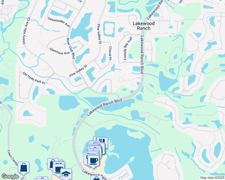 map of restaurants, bars, coffee shops, grocery stores, and more near 7654 Partridge St Cir in Bradenton