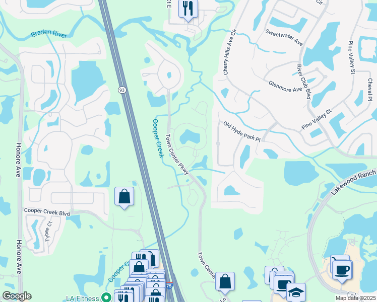 map of restaurants, bars, coffee shops, grocery stores, and more near 8932 Manor Loop in Bradenton