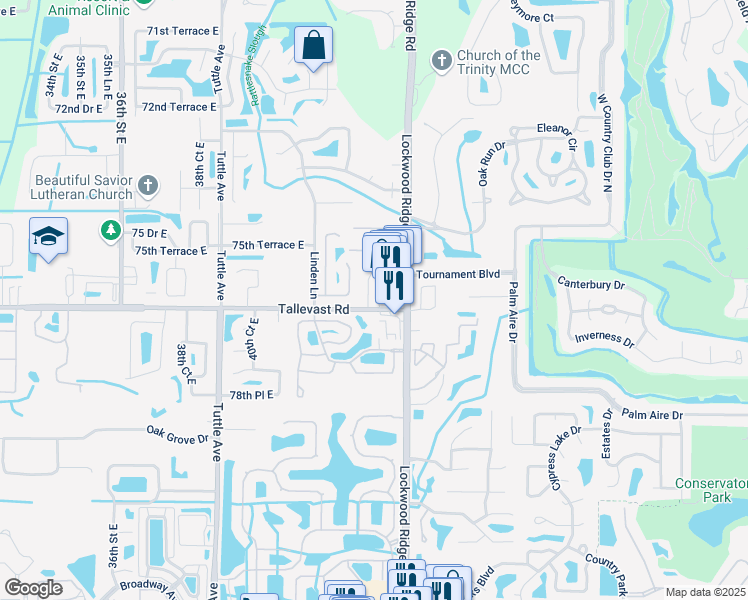 map of restaurants, bars, coffee shops, grocery stores, and more near 4 Alicia Lane in Sarasota