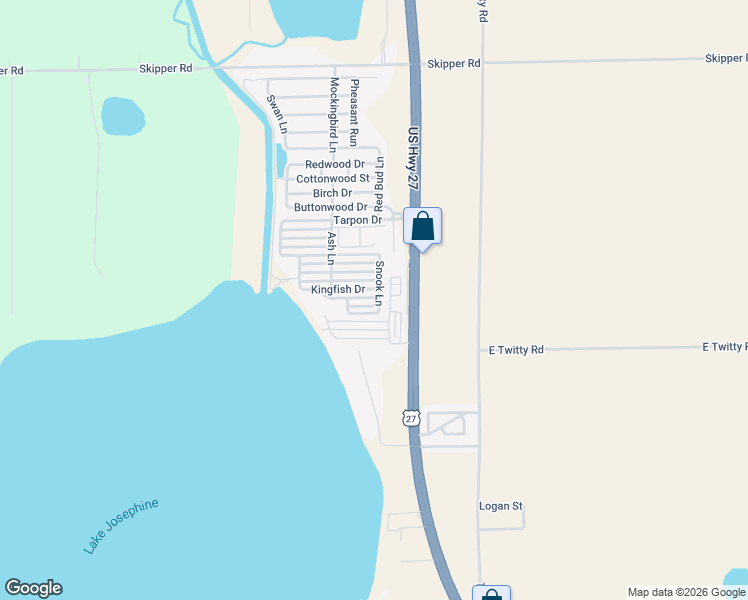 map of restaurants, bars, coffee shops, grocery stores, and more near 1-35 Snook Drive in Sebring