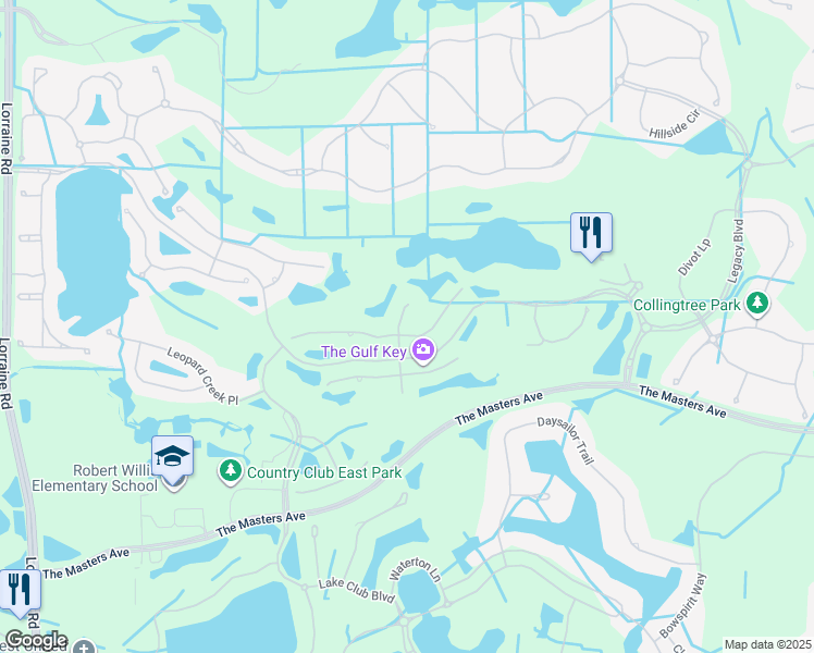 map of restaurants, bars, coffee shops, grocery stores, and more near 15609 Linn Park Terrace in Lakewood Ranch