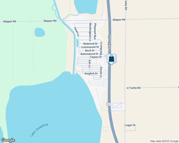 map of restaurants, bars, coffee shops, grocery stores, and more near Blue Marlin Drive in Sebring
