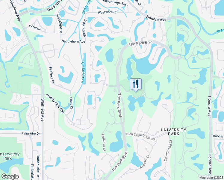 map of restaurants, bars, coffee shops, grocery stores, and more near 7608 Boltons Court in Manatee County