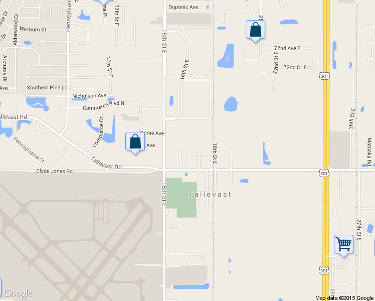 map of restaurants, bars, coffee shops, grocery stores, and more near 7606 16th Street Court East in Sarasota