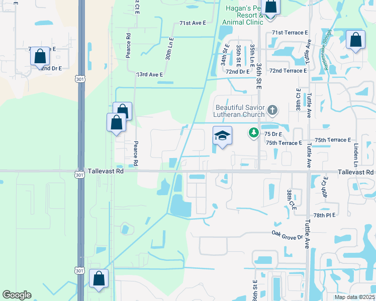 map of restaurants, bars, coffee shops, grocery stores, and more near 7631 Campus Cove in Sarasota