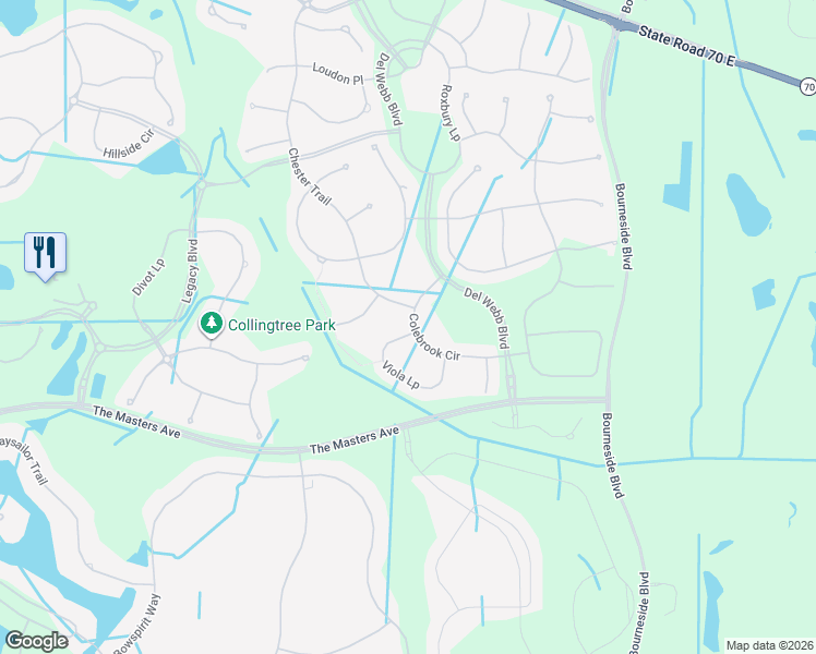 map of restaurants, bars, coffee shops, grocery stores, and more near 7504 Viola Loop in Bradenton
