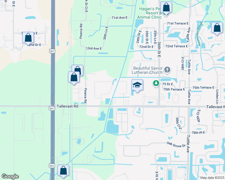map of restaurants, bars, coffee shops, grocery stores, and more near 7631 Campus Cove in Sarasota