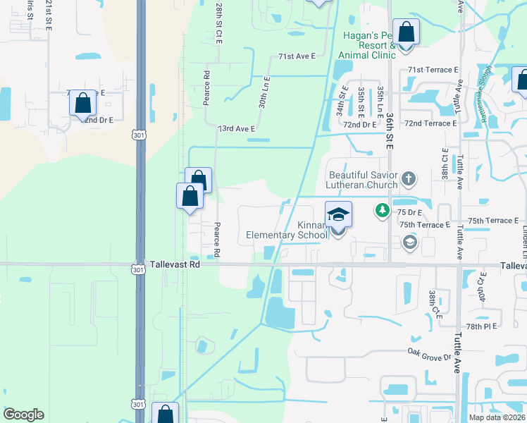 map of restaurants, bars, coffee shops, grocery stores, and more near 2962 Trustee Avenue in Sarasota