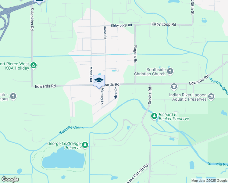 map of restaurants, bars, coffee shops, grocery stores, and more near 3208 Live Oak Lane in Fort Pierce