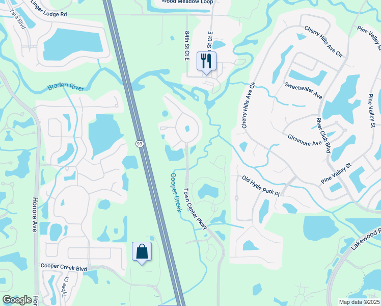 map of restaurants, bars, coffee shops, grocery stores, and more near 8878 White Sage Loop in Lakewood Ranch