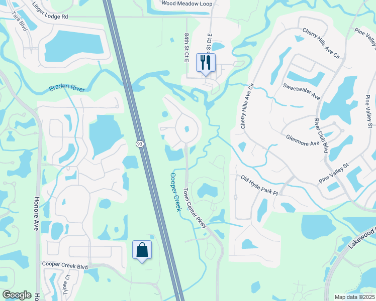 map of restaurants, bars, coffee shops, grocery stores, and more near 8878 White Sage Loop in Lakewood Ranch