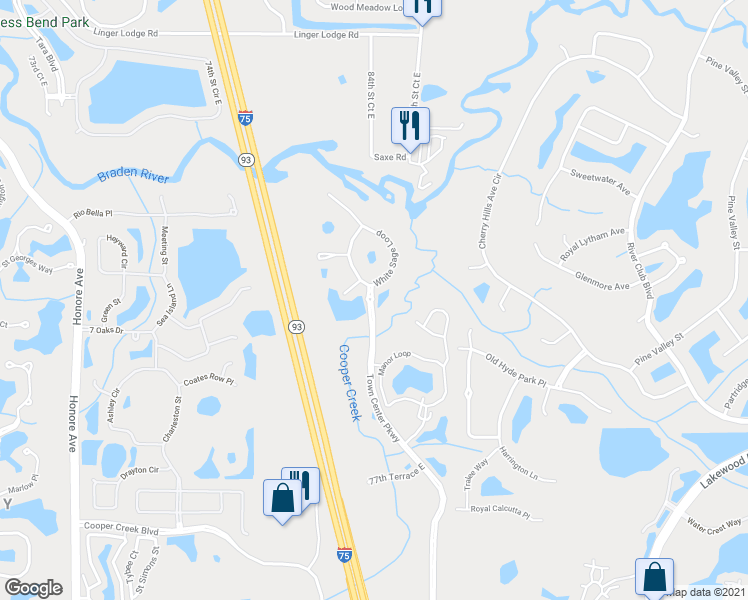 map of restaurants, bars, coffee shops, grocery stores, and more near 8878 White Sage Loop in Lakewood Ranch