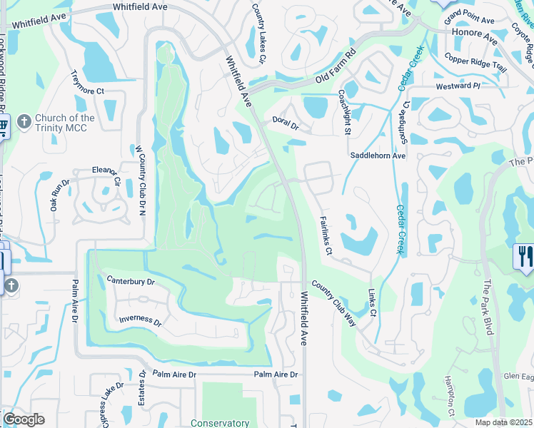 map of restaurants, bars, coffee shops, grocery stores, and more near 5723 Avista Drive in Sarasota