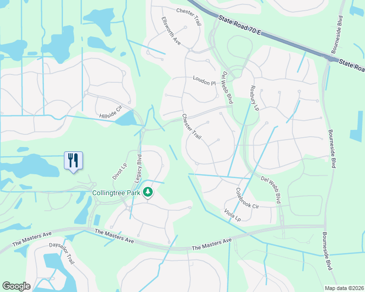 map of restaurants, bars, coffee shops, grocery stores, and more near 17116 Hampton Falls Terrace in Bradenton