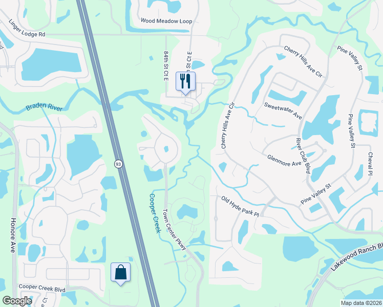 map of restaurants, bars, coffee shops, grocery stores, and more near 950 White Sage Loop in Bradenton