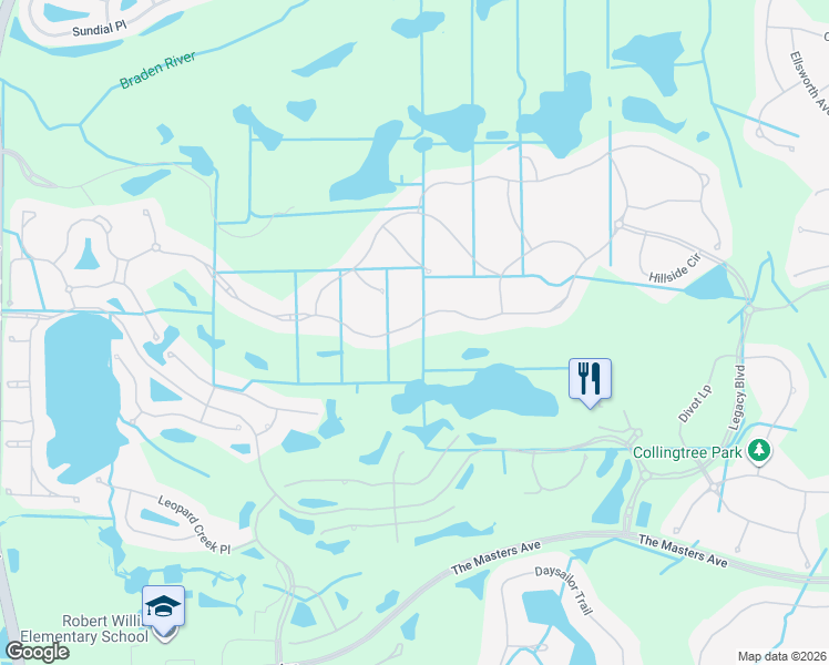 map of restaurants, bars, coffee shops, grocery stores, and more near 15704 Castle Park Terrace in Lakewood Ranch