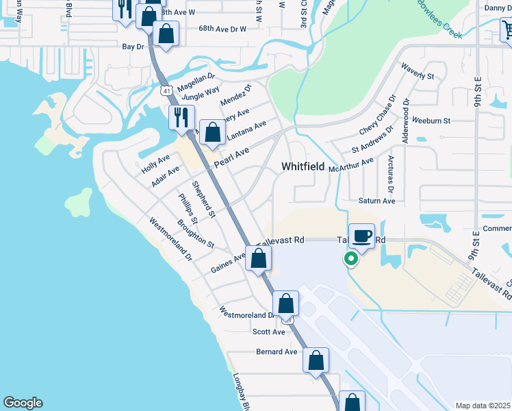 map of restaurants, bars, coffee shops, grocery stores, and more near 315 Macarthur Avenue in Sarasota