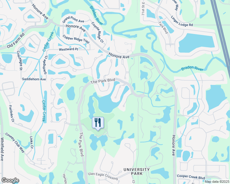 map of restaurants, bars, coffee shops, grocery stores, and more near 7310 Westminster Court in Manatee County