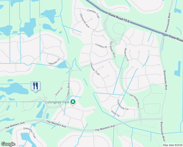 map of restaurants, bars, coffee shops, grocery stores, and more near 17116 Hampton Falls Terrace in Bradenton