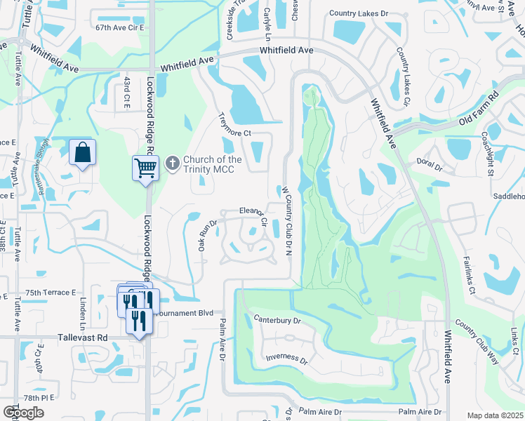 map of restaurants, bars, coffee shops, grocery stores, and more near 4888 Oak Run Drive in Sarasota