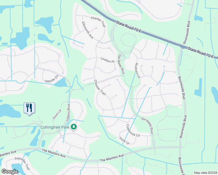 map of restaurants, bars, coffee shops, grocery stores, and more near 17014 Hampton Falls Terrace in Bradenton