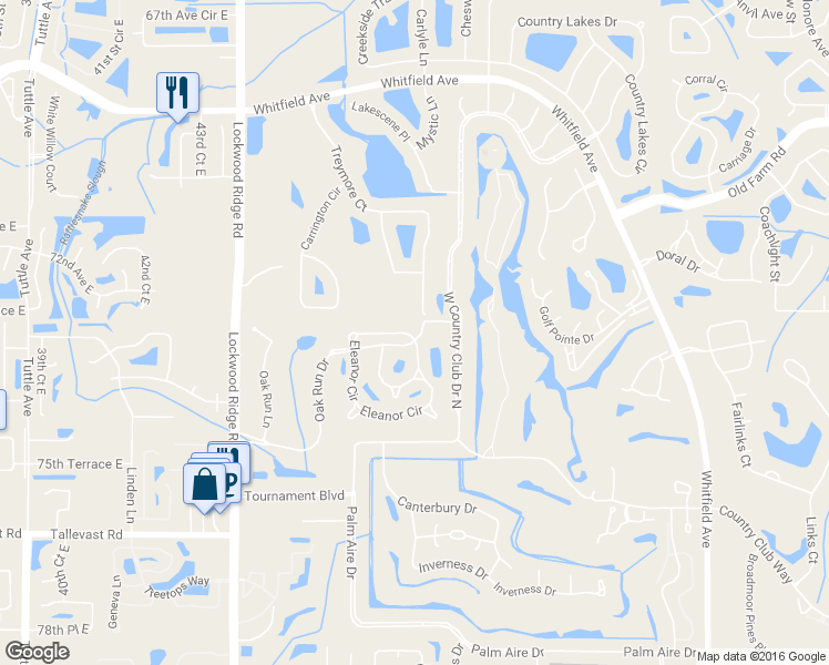 map of restaurants, bars, coffee shops, grocery stores, and more near 7232 Treymore Court in Sarasota