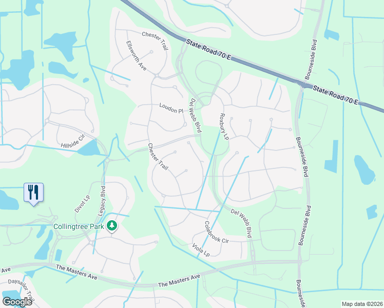 map of restaurants, bars, coffee shops, grocery stores, and more near 17539 Hampton Falls Terrace in Bradenton