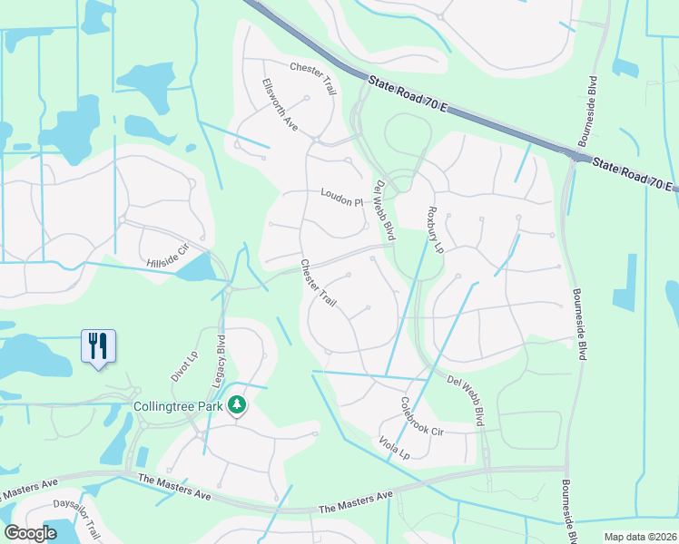 map of restaurants, bars, coffee shops, grocery stores, and more near 17014 Hampton Falls Terrace in Bradenton