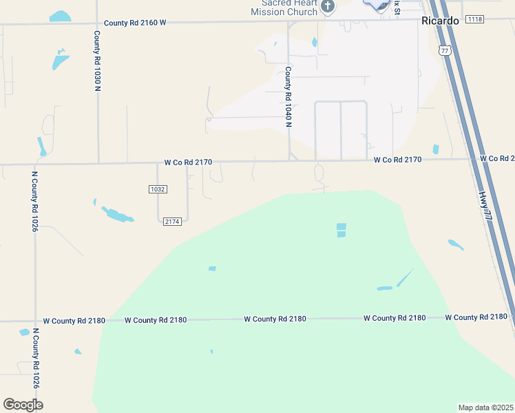 map of restaurants, bars, coffee shops, grocery stores, and more near 241 West Co Road 2170 in Kingsville