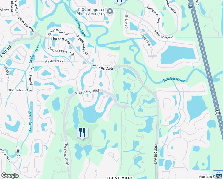 map of restaurants, bars, coffee shops, grocery stores, and more near 7219 Marston Court in Manatee County