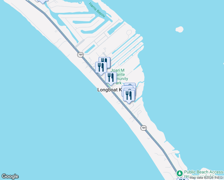 map of restaurants, bars, coffee shops, grocery stores, and more near in Longboat Key
