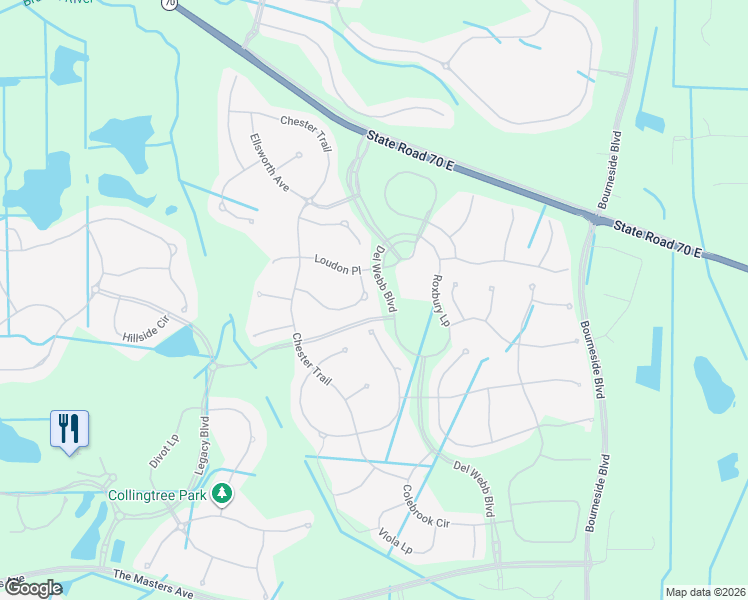 map of restaurants, bars, coffee shops, grocery stores, and more near 17206 Seaford Way in Bradenton