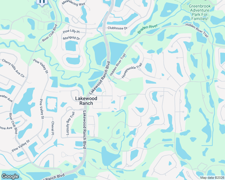 map of restaurants, bars, coffee shops, grocery stores, and more near 7151 Spikerush Court in Bradenton
