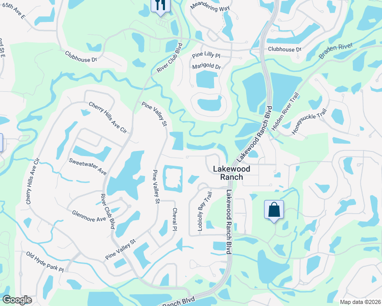 map of restaurants, bars, coffee shops, grocery stores, and more near 11002 Hyacinth Place in Lakewood Ranch