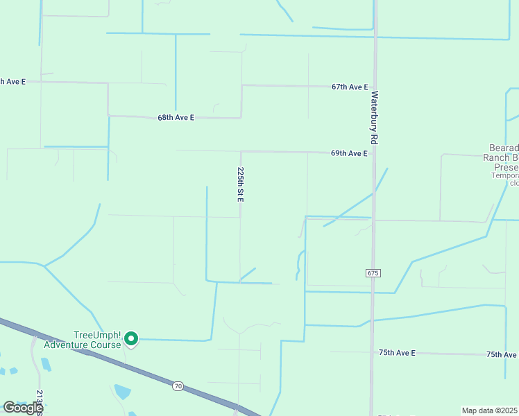 map of restaurants, bars, coffee shops, grocery stores, and more near 7005 225th Street East in Bradenton
