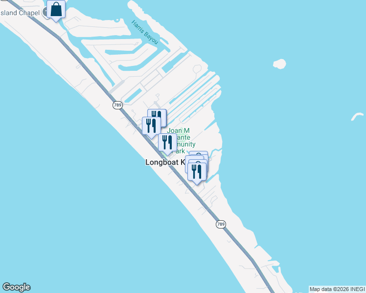 map of restaurants, bars, coffee shops, grocery stores, and more near 561 Gulf Bay Road in Longboat Key