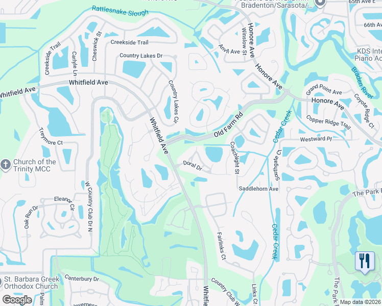 map of restaurants, bars, coffee shops, grocery stores, and more near 7106 Saint Andrews Lane in Sarasota